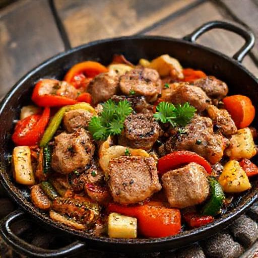 Traditional Sach with Pork and Vegetables