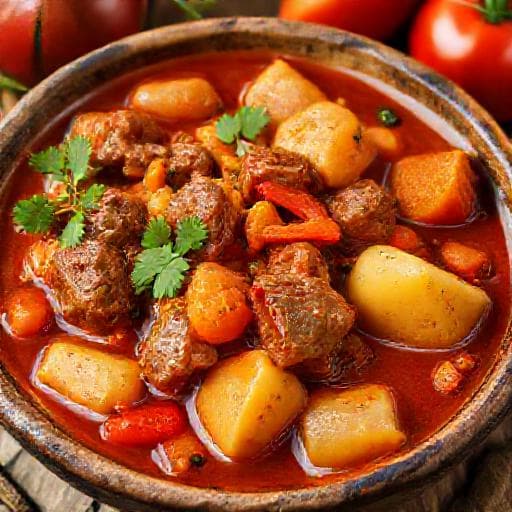 Quick Beef Stew with Paprika (Бързо телешко задушено с червен пипер)