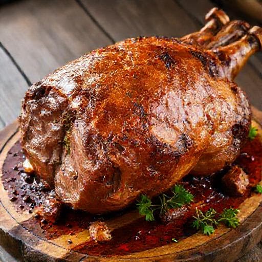 Traditional Гергьовско агне на пещ (St. George's Lamb on the Spit)