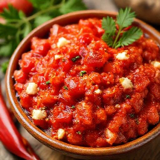 Classic Roasted Red Pepper and Sirene Spread (Разядка с печени чушки и сирене)