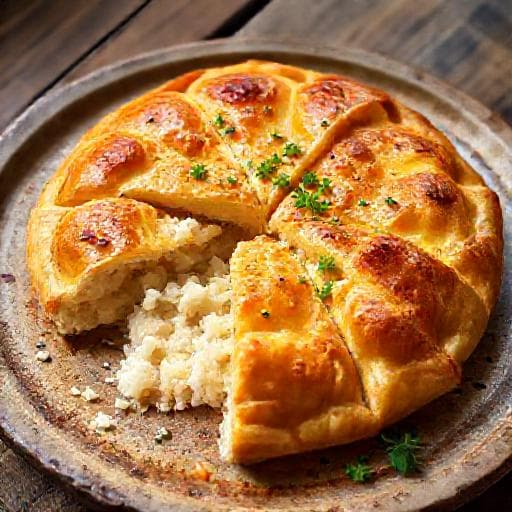 Traditional Klin s Oriz i Sirene (Rice and Cheese Pie)
