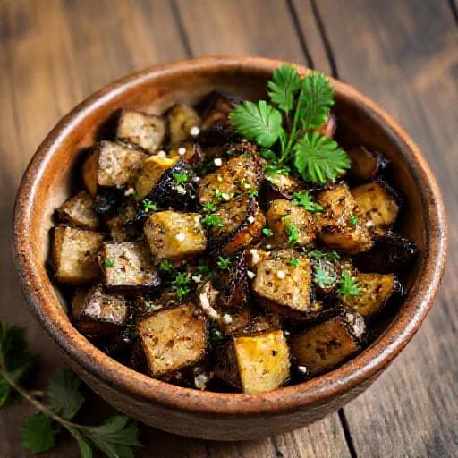 Classic Baked Eggplant Salad (Салата от печени патладжани)