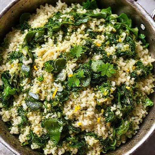 Quick Spinach and Rice Skillet