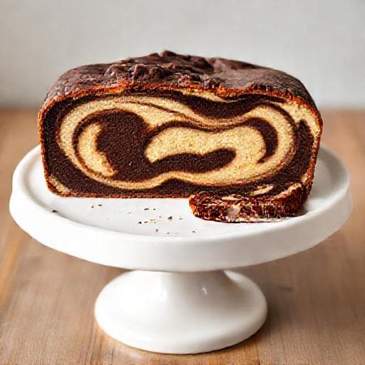 Chocolate Marble Cake (Keks s kakao i svetlym testom)