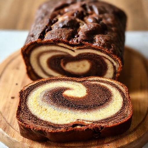Quick Chocolate-Vanilla Swirl Loaf Cake
