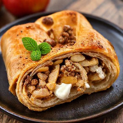 Apple and Walnut Strudel with Quark