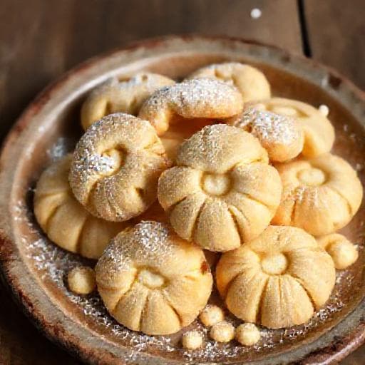 Traditional Bulgarian Kurabii s Kiselo Mlyako