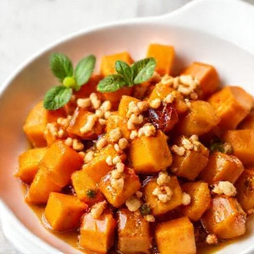 Quick Honey-Glazed Pumpkin with Walnuts