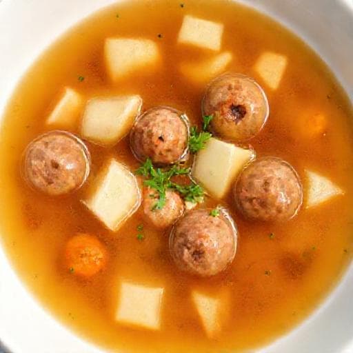 Quick 'Supа Topcheta' (Simplified Meatball Soup)