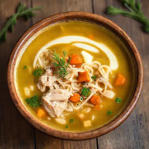 Traditional Bulgarian Chicken Noodle Soup (Пилешка супа с фиде)