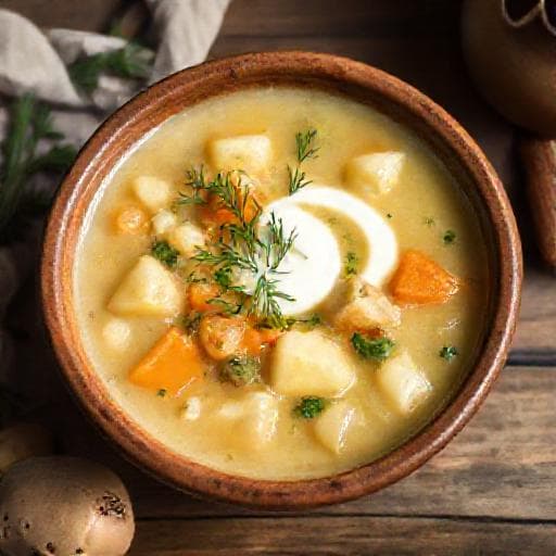 Traditional Bulgarian Kartofena Supa (Potato Soup)