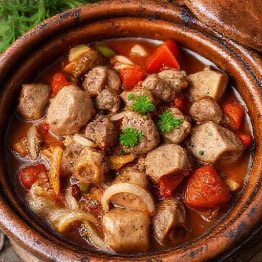 Traditional Bulgarian Pork Kavarma