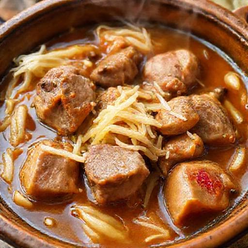 Traditional Bulgarian Pork with Sauerkraut (Свинско със зеле)