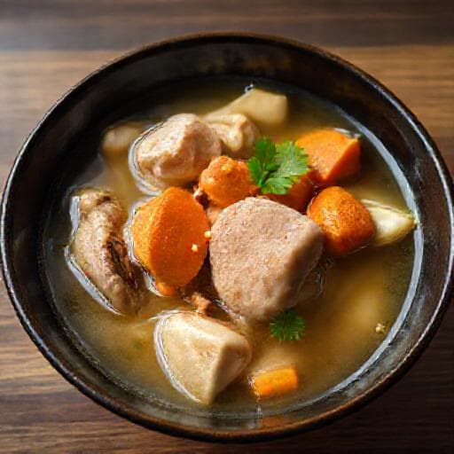 アレンジ！鶏モツと根菜の中身汁風