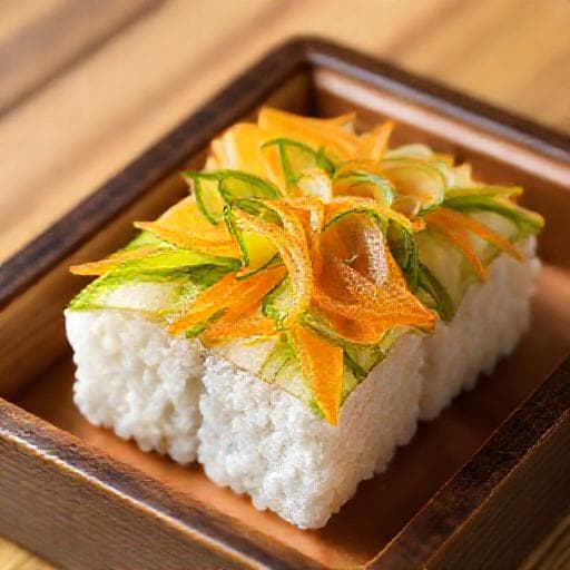 京風 菜の花とからすみ押し寿司