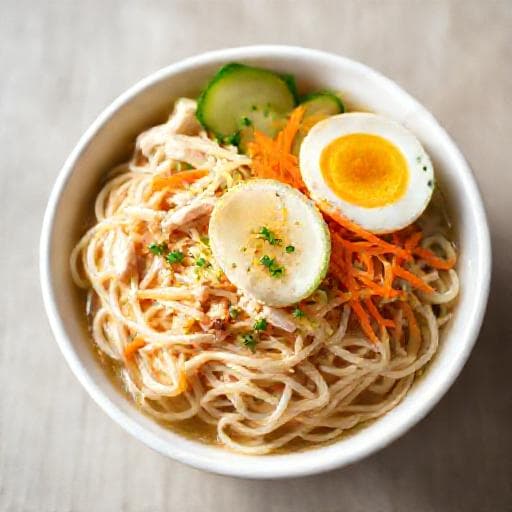 簡単！鶏むね肉と野菜の盛岡風冷麺