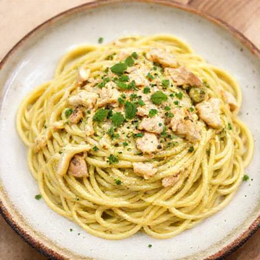 しそベーゼと鶏肉の和風クリームスパゲティ