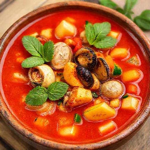 あさり缶と夏野菜の冷製トマトカレー