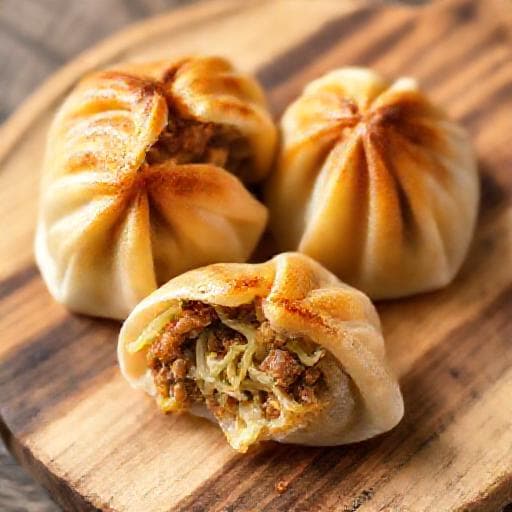 簡単！フライパンおやき（キャベツと豚ひき肉）