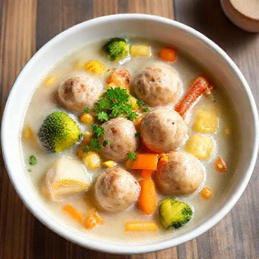 簡単！鶏団子と野菜の牛乳鍋
