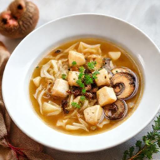 Rýchla kapustnica s údeným tofu a hubami