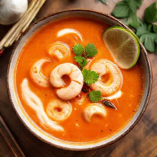 Tom Yum Nam Khon (Krémes Tom Yum)