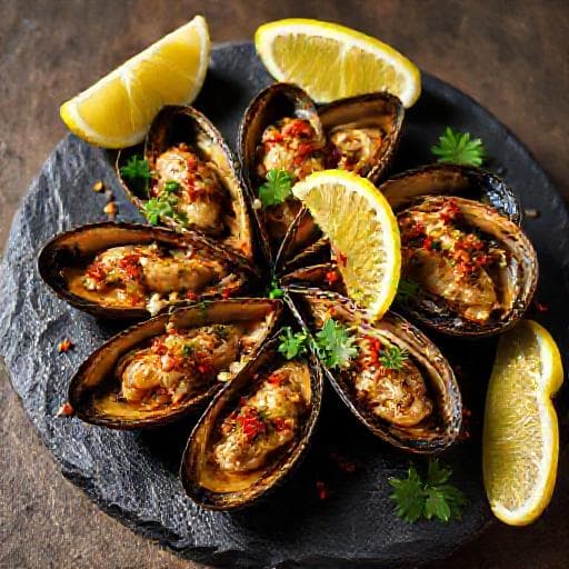 Lapas Grelhadas com Limão e Piri-Piri