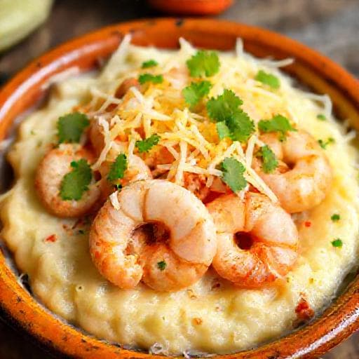 Escondidinho de Mandioca com Camarão ao Leite de Coco