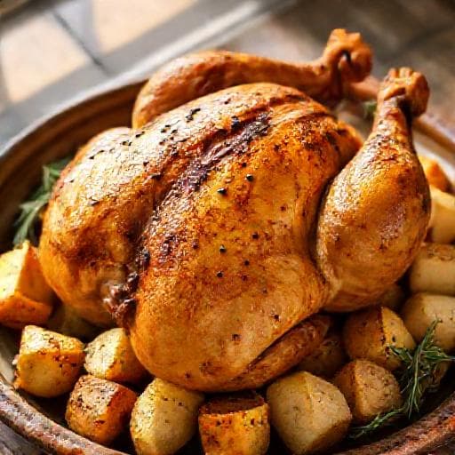 Frango Assado com Batatas Tradicional