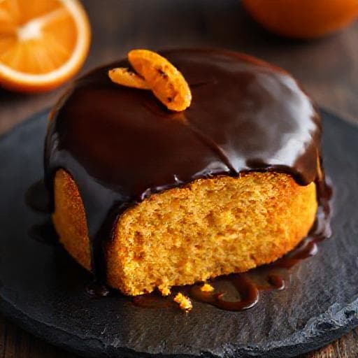 Bolo de Laranja com Cobertura de Chocolate