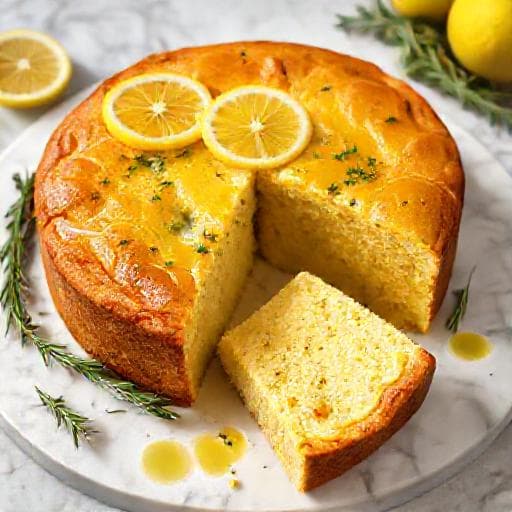 Bolo de Limão e Azeite com Alecrim