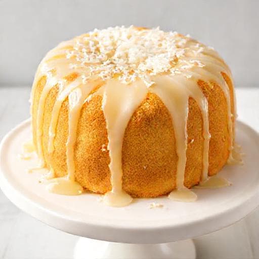 Bolo de Coco com Calda de Limão