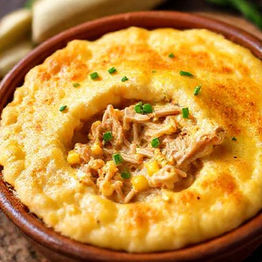Escondidinho de Frango com Creme de Milho