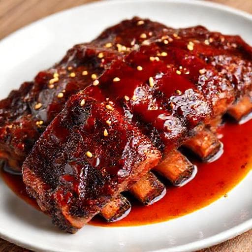 Costela Assada Rápida com Molho Barbecue
