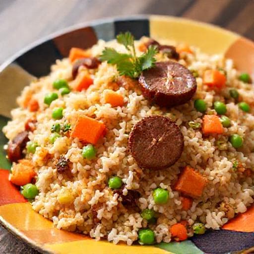 Arroz Carreteiro com Linguiça e Legumes