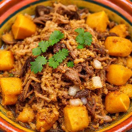 Paçoca de Carne Seca com Abóbora
