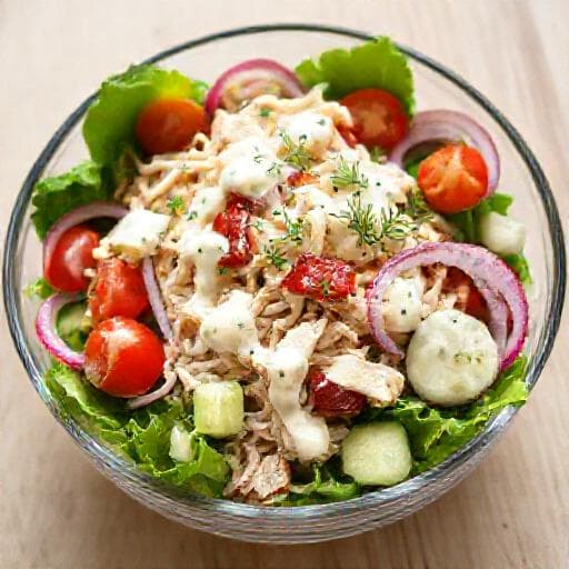 Szybka Sałatka Gyros z Kurczakiem z Rożna