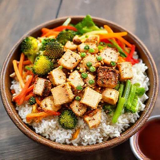 Bibimbap z Tofu i Warzywami (Wegański)