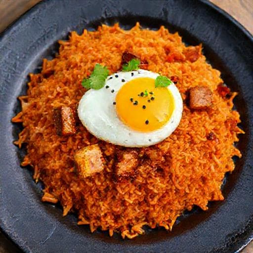 Cơm Rang Kim Chi with Crispy Pork Belly