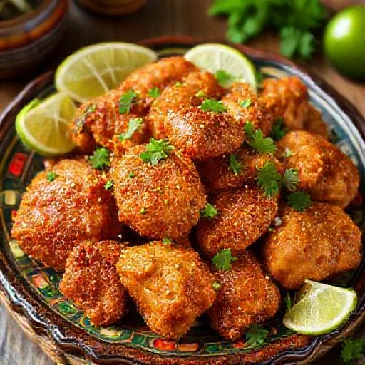 Gà Rang Muối Tiêu Chanh (Lemongrass-Pepper Salt Chicken with Lime)