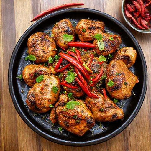 Gà Nướng Lá Chanh Sả Ớt (Lemongrass, Lime Leaf, and Chili Grilled Chicken)
