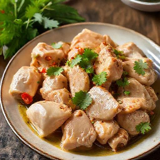 Quick Gà Hấp Muối (Simplified Salt-Steamed Chicken)