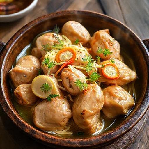 Gà Hấp Gừng Sả (Ginger Lemongrass Steamed Chicken)