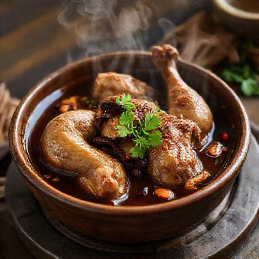 Gà Hầm Thuốc Bắc (Traditional Northern Vietnamese Herbal Chicken Stew)
