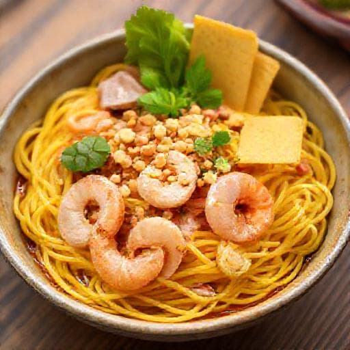 Mì Quảng Tôm Thịt (Shrimp and Pork Noodle Salad)