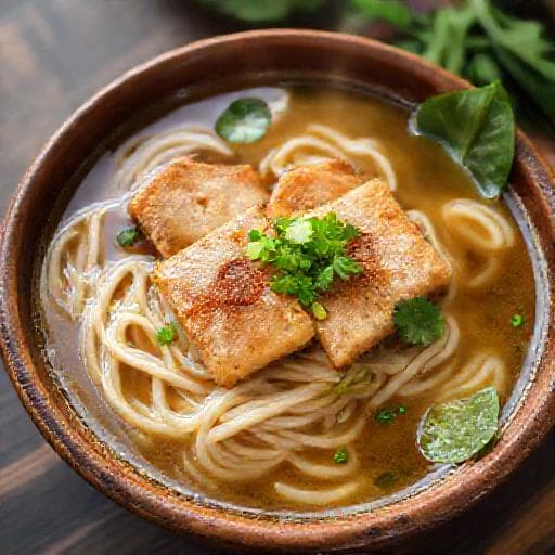 Bánh Canh Chả Cá Lóc (Snakehead Fish Cake Noodle Soup)