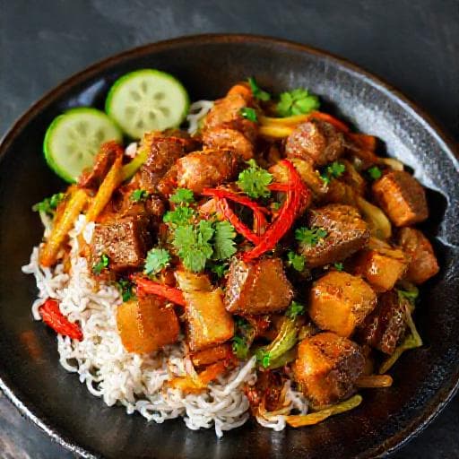 Cơm Bò Lúc Lắc with Lemongrass and Chili