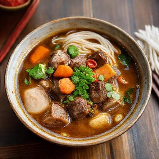 Hủ Tiếu Bò Kho Nam Vang (Phnom Penh Style Beef Stew Noodles)
