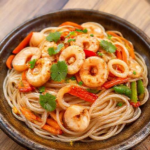 Miến Xào Hải Sản (Vietnamese Seafood Glass Noodle Stir-fry)