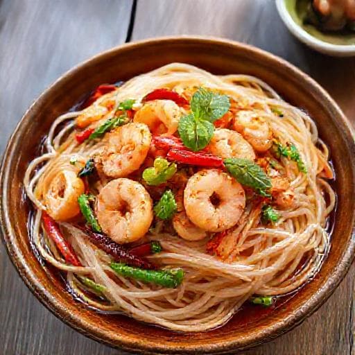 Miến Xào Hải Sản Kiểu Huế (Hue-style Seafood Glass Noodle Stir-fry)
